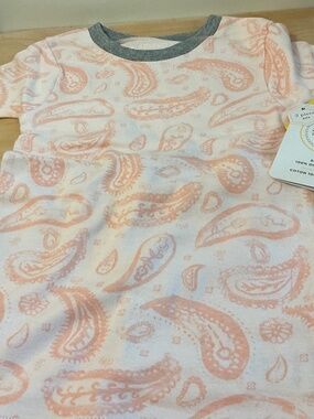 Burt’s Bees 100% Organic Cotton 2 piece Set 3T Paisley Pink